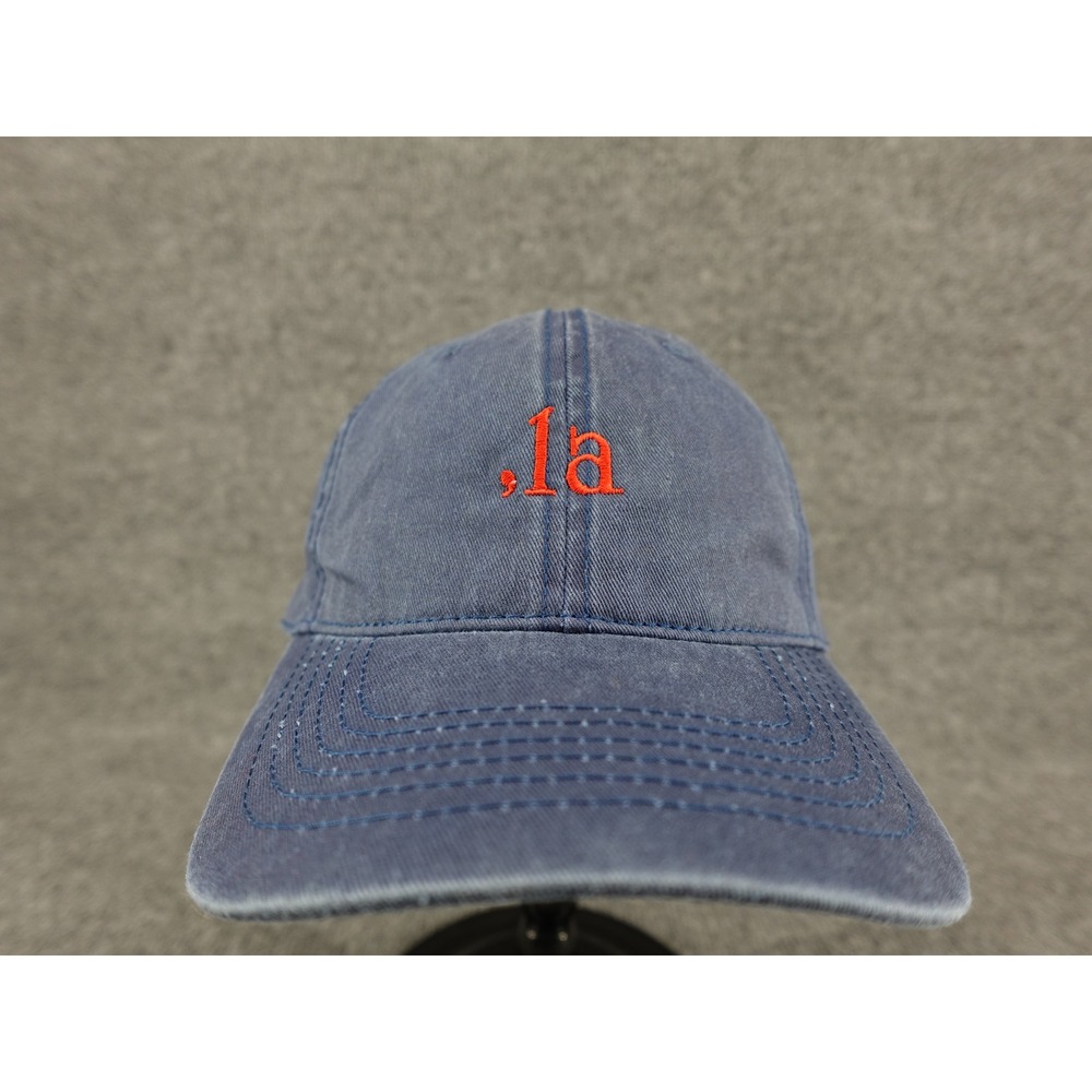 Mu Shang Cap Baseball Hat Unisex OS Navy Blue Embroidered .1a Logo Dad Hat
